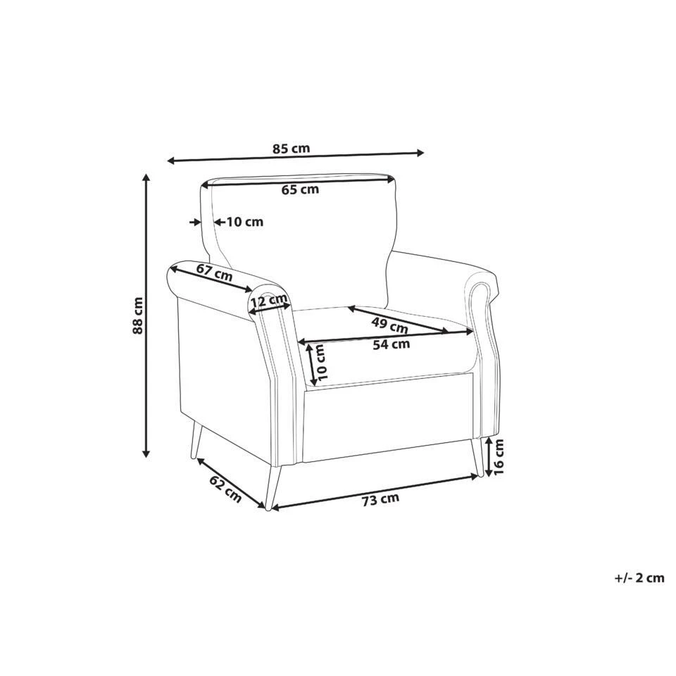 VIETAS - Fauteuil - Groen - Polyester 4 VIETAS - Fauteuil - Groen - Polyester - Afbeelding 4