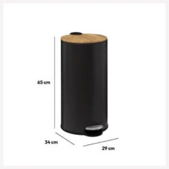 5Five Prullenbak/pedaalemmer Bamboe - Zwart - 30L - 38 X 29 X 60 Cm 15 5Five Prullenbak/pedaalemmer Bamboe - Zwart - 30L - 38 X 29 X 60 Cm -Leenbakker Winkel 688a76b7baaa4d6bb3fdf1969a995447