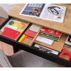 New York - Bureau - Tienerkamer - 58x110x146 Cm - Zwart -Leenbakker Winkel 688f33c0a93a46d9bba93ce56860f97b 1