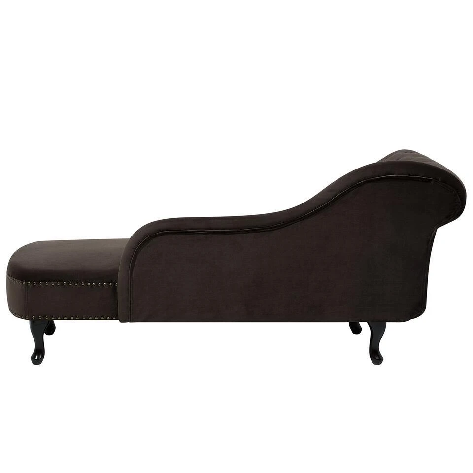 NIMES - Chaise Longue - Bruin - Linkerzijde - Fluweel 6 NIMES - Chaise Longue - Bruin - Linkerzijde - Fluweel - Afbeelding 6