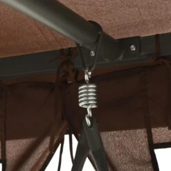 VidaXL Schommelbank Met Prieel Converteerbaar Koffiekleurig -Leenbakker Winkel 6ad5beaa7b1442c094a961a3069dfde9