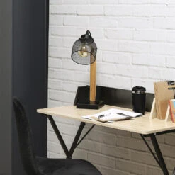 Home Deco Factory Bureaulamp - Zwart - Metaal En Hout - Tafellamp -Leenbakker Winkel 6c3dcce6858a425783c932dc7a0276b4