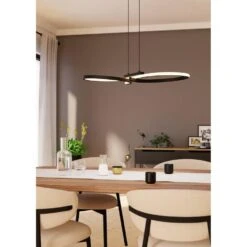 EGLO Serpins Hanglamp - LED - 66 Cm - Zwart/Wit -Leenbakker Winkel 6c7ffbf0b7bb4004ab032bdfaa16b5d3