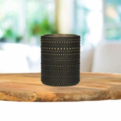 Countryfield Theelichthouder/kaarsenhouder - Zwart/goud - H12 Cm -Leenbakker Winkel 6c80b4926bce4d4b879c5da539e5d99e