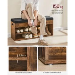 Parya Home Gevoerde Schoenenbank, Opbergbank, 3 Vakken -Leenbakker Winkel 6cee985ca9294fbc8bbb2b3105663473