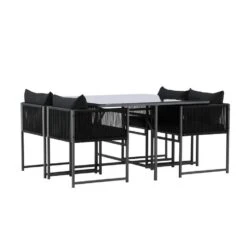 Svea - Isabella Eettafelset - Zwart -Leenbakker Winkel 6d68ec8f6b5b452185c94404fddd7126