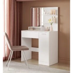 Furnihaus Kaptafel Met Rechthoekige Spiegel En 1 Lade Cosmetische Tafel -Leenbakker Winkel 6e41a3a2bf604981beee74181a52d201