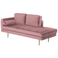 MIRAMAS - Chaise Longue - Roze - Linkerzijde - Fluweel -Leenbakker Winkel 6f6775139d4343f8914f0c08eb99e49e