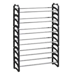 Schoenenrek Verstelbaar/stapelbaar - Zwart - 62-115x18x33 Cm