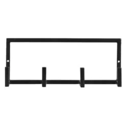 Wandhaak Aken 4 Haken - Zwart - 12x30,5x8 Cm