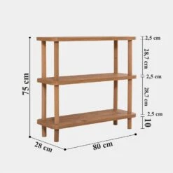CALICOSY - Wandrek STEP - Licht Hout - 75x80x28 Cm -Leenbakker Winkel 706937b38a574aa7adbef712a66867b1