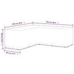 VidaXL - Tuinmeubel Hoes - Zwart - Polyetheen - 250 X 250 X 90 Cm -Leenbakker Winkel 70cf067b541147189e917b9fb981aa67