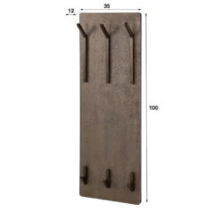 Kapstok - Brons Antiek - 6 Haken - 35x12x100cm - Ferro Hoog -Leenbakker Winkel 712071945c83496b8652e3f8a4f2d30e