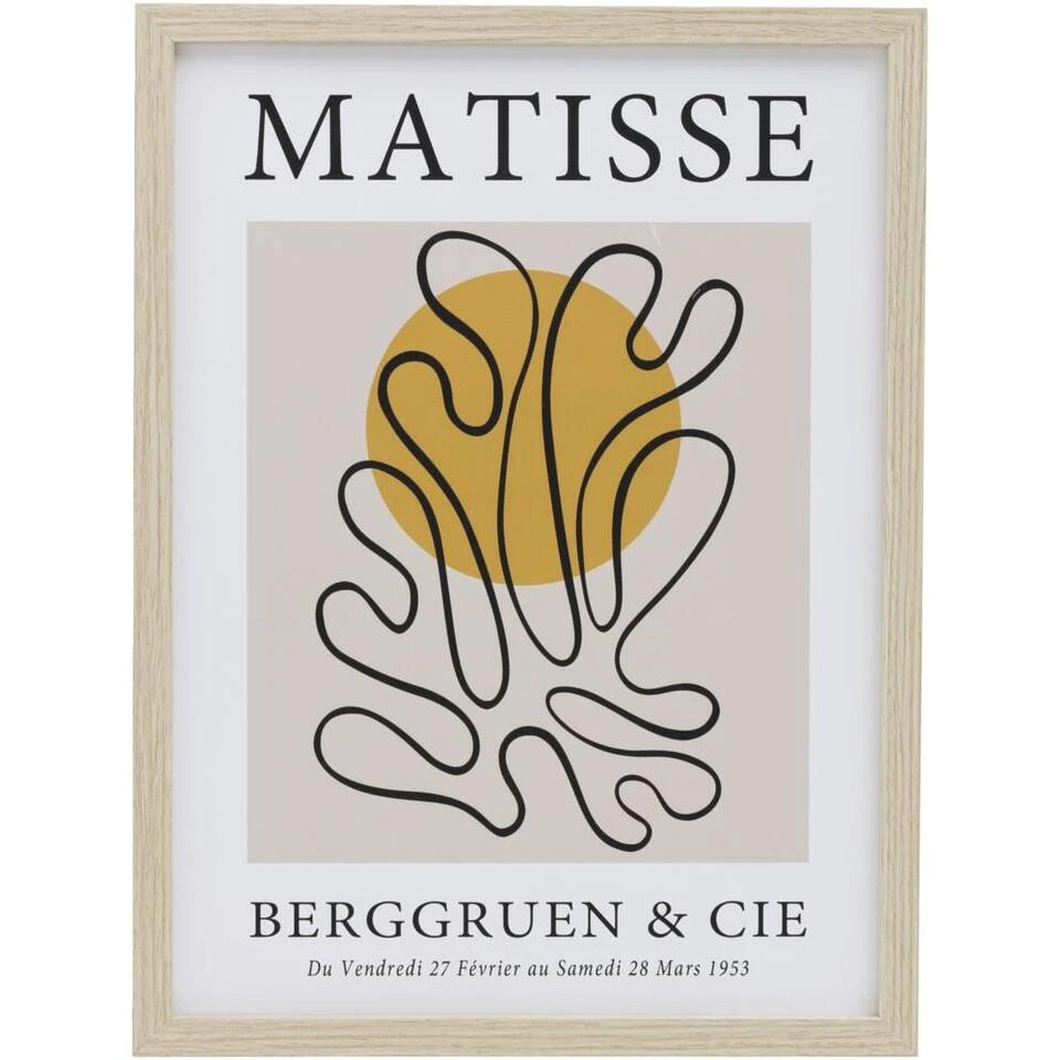 Poster Matisse - MDF/glas - 40x30 Cm 1 Poster Matisse - MDF/glas - 40x30 Cm