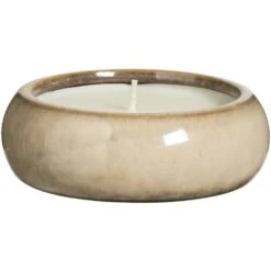 Kaars In Pot Anna - Lichtbruin - 4xØ12 Cm