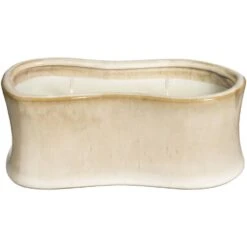 Kaars In Pot Anna - Lichtbruin - 6x14,5x7 Cm