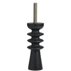 Kandelaar Paula - Zwart - 28xØ10 Cm