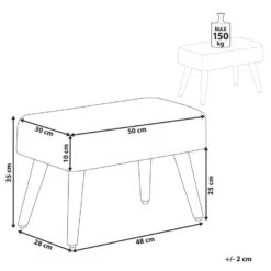 TAKOMA - Voetenbank - Beige - Bouclé -Leenbakker Winkel 717aae56270046d9a5245910fc53f795