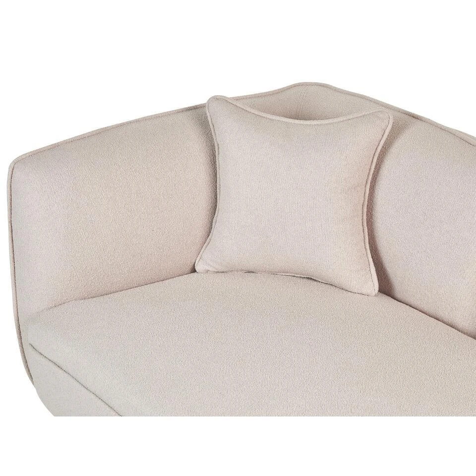 CHEVANNES - Chaise Longue - Beige - Linkszijdig - Polyester 8 CHEVANNES - Chaise Longue - Beige - Linkszijdig - Polyester - Afbeelding 8