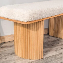 Bank Van Massief Hout En Witte Lussen -Leenbakker Winkel 740131aed4654103b592202440a2918d