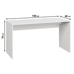 Meubella - Bureau Nyon - Wit - 140 Cm -Leenbakker Winkel 74fbedbb7e53486a8943a4db19c3dfb3