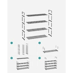 Schoenenrek - 4 Niveaus - Metaal - 92x73x30 Cm - Zwart 16 Schoenenrek - 4 Niveaus - Metaal - 92x73x30 Cm - Zwart -Leenbakker Winkel 75c7f0b2f56c4254a17f5bd70697edf7