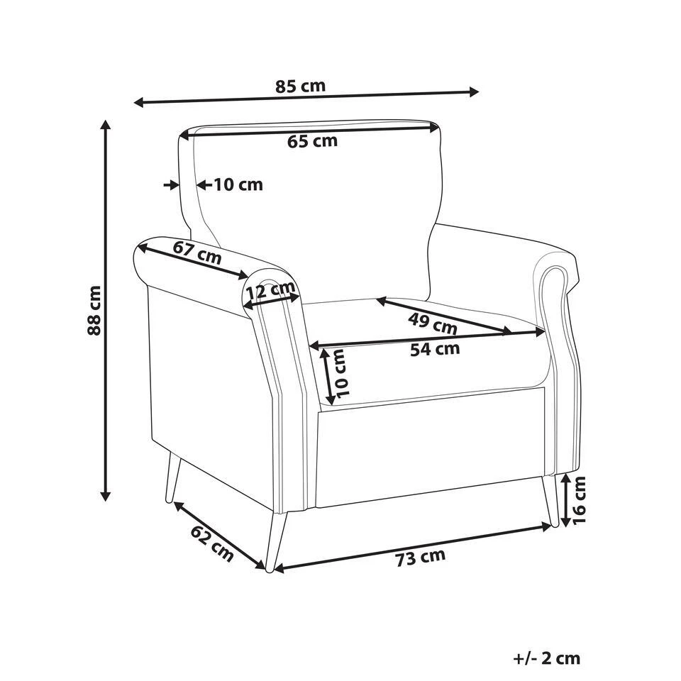 VIETAS - Fauteuil - Groen - Polyester 3 VIETAS - Fauteuil - Groen - Polyester - Afbeelding 3