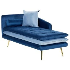 GONESSE - Chaise Longue - Blauw - Fluweel 13 GONESSE - Chaise Longue - Blauw - Fluweel -Leenbakker Winkel 7612154d00ed40208eaed1491f46dc09