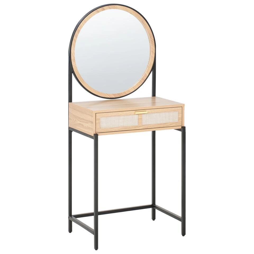 CASSIAR - Kaptafel - Lichtbruin/Zwart - MDF 3 CASSIAR - Kaptafel - Lichtbruin/Zwart - MDF - Afbeelding 3