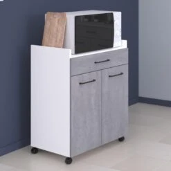 Keukenkastje Maleficent Met Wieltjes - 2 Deuren & 1 Lade - Beton -Leenbakker Winkel 78831480462347fbb196d65a17284b05