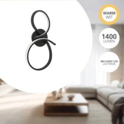 EGLO Serpins Wandlamp - LED - 40 Cm - Zwart/Wit -Leenbakker Winkel 78a0421b5dea4bd2954e7d078d922997