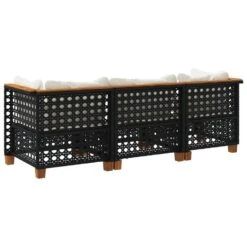 VidaXL - Tuinbank - Zwart - Poly Rattan - 3 Stuks -Leenbakker Winkel 78e88ff44f3e44ac9f1f1c49d5aa6b32