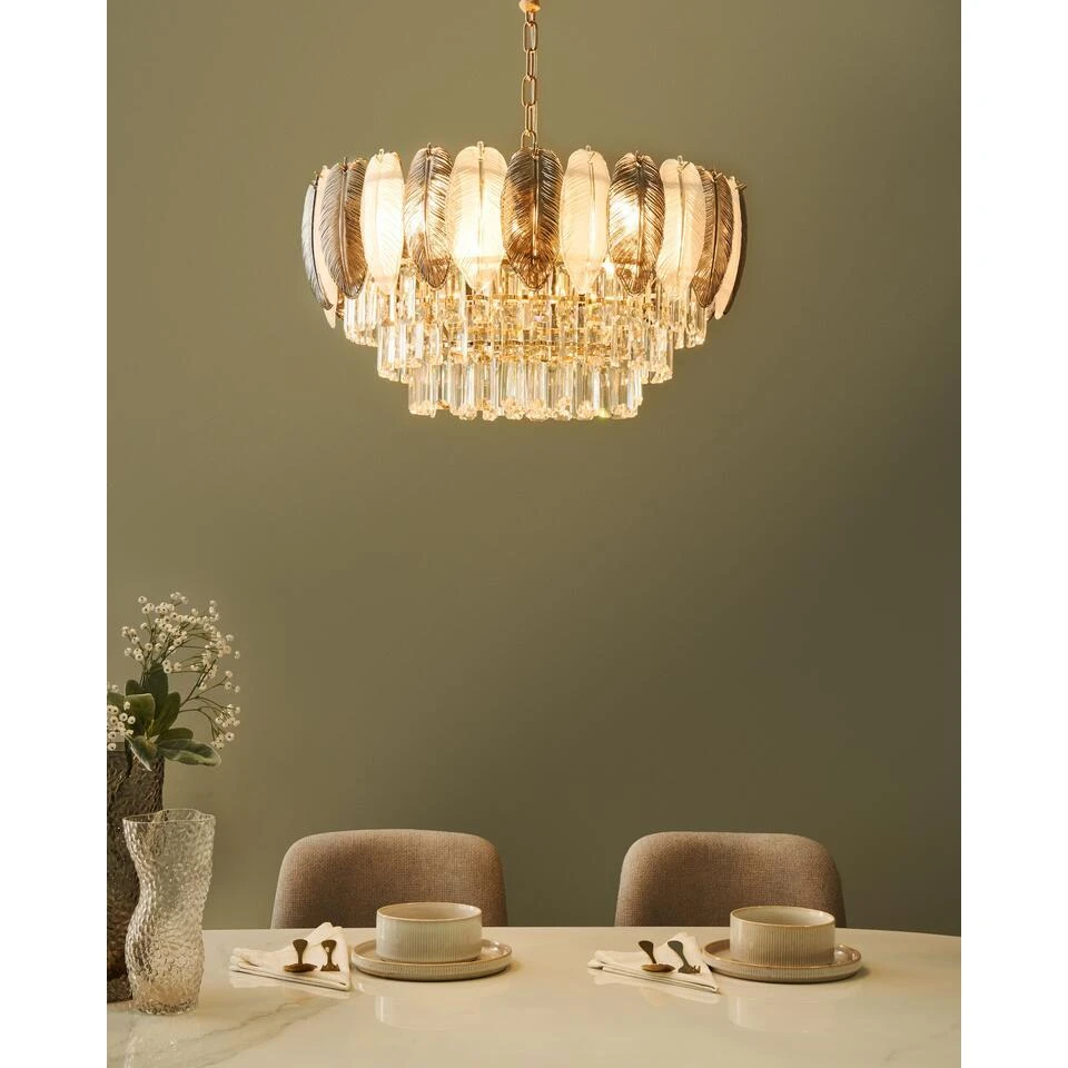 CANAGUA - Kroonluchter - Messing/Transparant - Glas 2 CANAGUA - Kroonluchter - Messing/Transparant - Glas - Afbeelding 2