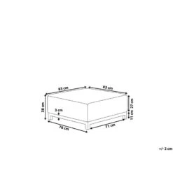 Beliani Ottomaan ROVIGO - Beige Polyester -Leenbakker Winkel 7aa3e32802954ec38a10fc2c5f7ef296