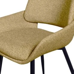 WOOOD Parade Eetkamerstoelen - Melange Stof - Mosterd - Set Van 2 -Leenbakker Winkel 7b3efab5761a44d79323d68dca2f6949