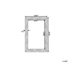 Beliani Wandspiegel NEVEZ - Grijs Synthetisch Materiaal -Leenbakker Winkel 7b41700d54724aa18ff1415d184c6bd2