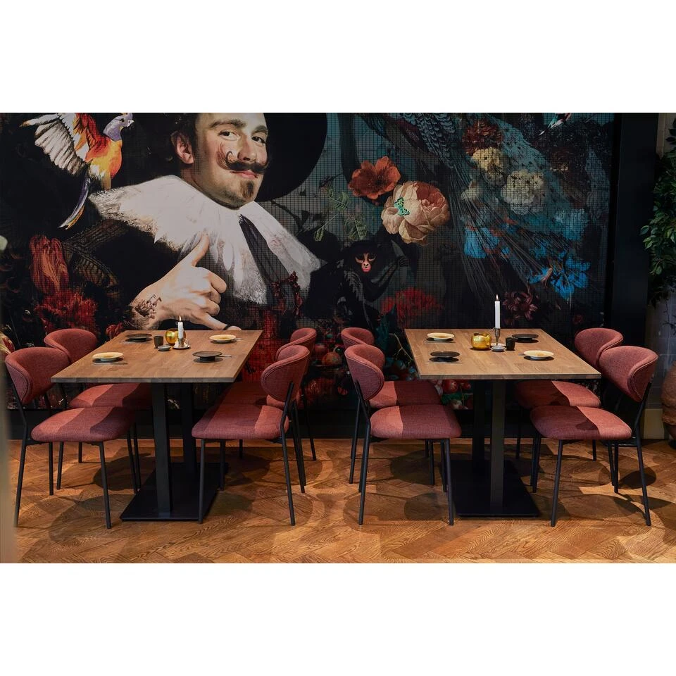 WOOOD Bistro Dubbele Vierkante Buisvoet - Metaal - Zwart - 72x80x40 5 WOOOD Bistro Dubbele Vierkante Buisvoet - Metaal - Zwart - 72x80x40 - Afbeelding 5