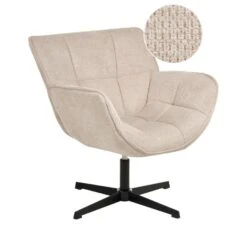 AUMA - Fauteuil - Beige - Polyester -Leenbakker Winkel 7c0843823480472c9244c0c269a44941