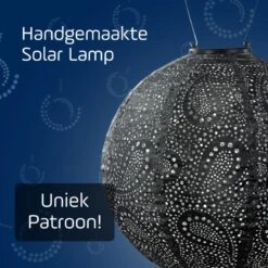 LUMIZ Solar Lampion Paisley Rond - 30 Cm - Donker Grijs -Leenbakker Winkel 7cc41709bb1945b1af6215eab8084358