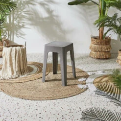 Home Deco Factory Zit Krukje/stoel - Grijs - D34 X H47 Cm -Leenbakker Winkel 7d4a28df78924d83a7ceeb9c75d98e01