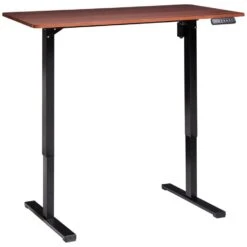 TAVARES - Elektrisch Verstelbaar Bureau - Bruin/Zwart - Vezelplaat -Leenbakker Winkel 7ddbd8e611e643288c1c91da97999176