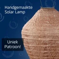 LUMIZ Solar Lampion Ikat Jar - 30 Cm - Roze -Leenbakker Winkel 7e934530b86f445182fbf1f387d0f7b2
