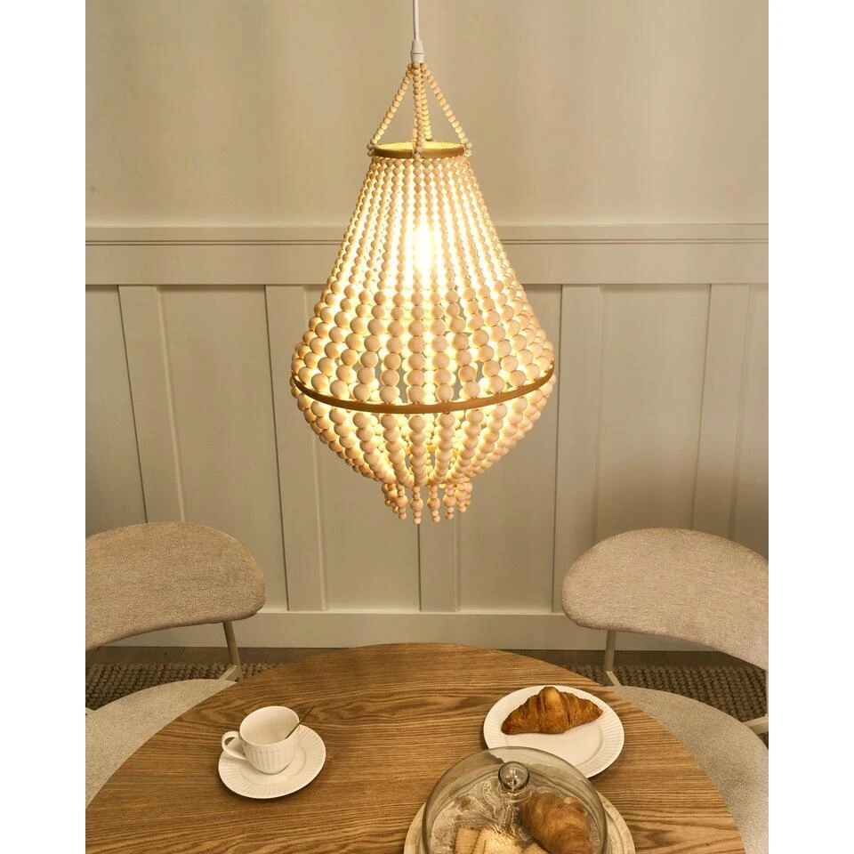 KUMBUKKAN - Kroonluchter - Lichtbruin - Rubberhout 2 KUMBUKKAN - Kroonluchter - Lichtbruin - Rubberhout - Afbeelding 2