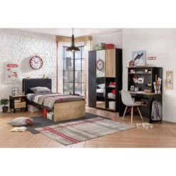 New York - Bureau - Tienerkamer - 58x110x146 Cm - Zwart -Leenbakker Winkel 7efcba133a4849ddb03b29942c0d9b46