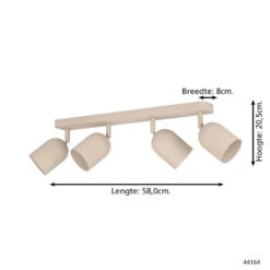 EGLO Tilston Spot - E14 - 58 Cm - Zandkleur - Kantelbaar -Leenbakker Winkel 7f7f27b8dced4813aa1ba7d8878af935
