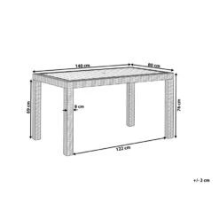 Beliani Tuintafel FOSSANO - Wit Synthetisch Materiaal -Leenbakker Winkel 7fba642b5ca04480af0de80ff51b8a48
