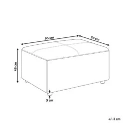 KOHLO - Ottomaan - Taupe - Polyester -Leenbakker Winkel 7fee314a3a16444dbf28c427072e9a79