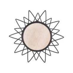 Beliani Wandspiegel AROEK - Zwart Rotan, Glas -Leenbakker Winkel 809c3bbd4a6f48a8a634e47fba72db46