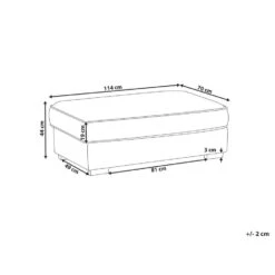 RENDERS - Ottomaan - Gebroken Wit - Bouclé -Leenbakker Winkel 80e9687bd0904fbd8534d93b641241e8