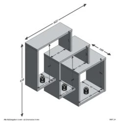 Wandrek Fibi - Eikenkleur - 65,5x64x19 Cm -Leenbakker Winkel 81012264 9100